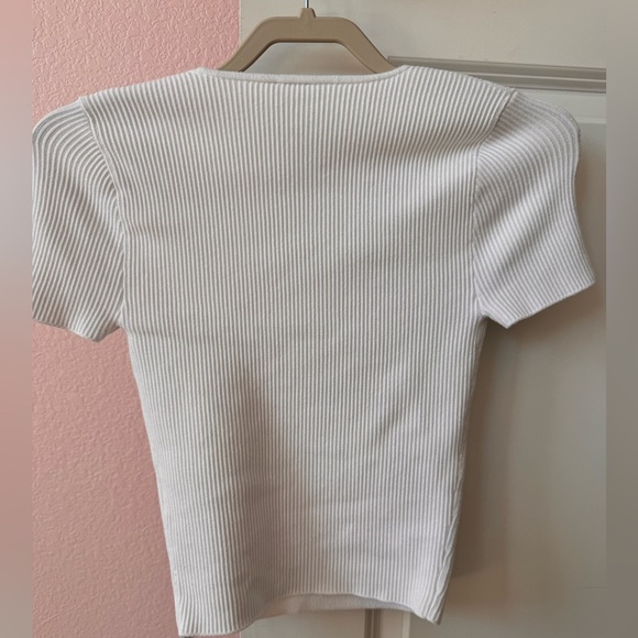 Abercrombie & Fitch Ottoman Short Sleeve Squareneck Knit Tee - Picture 4 of 4